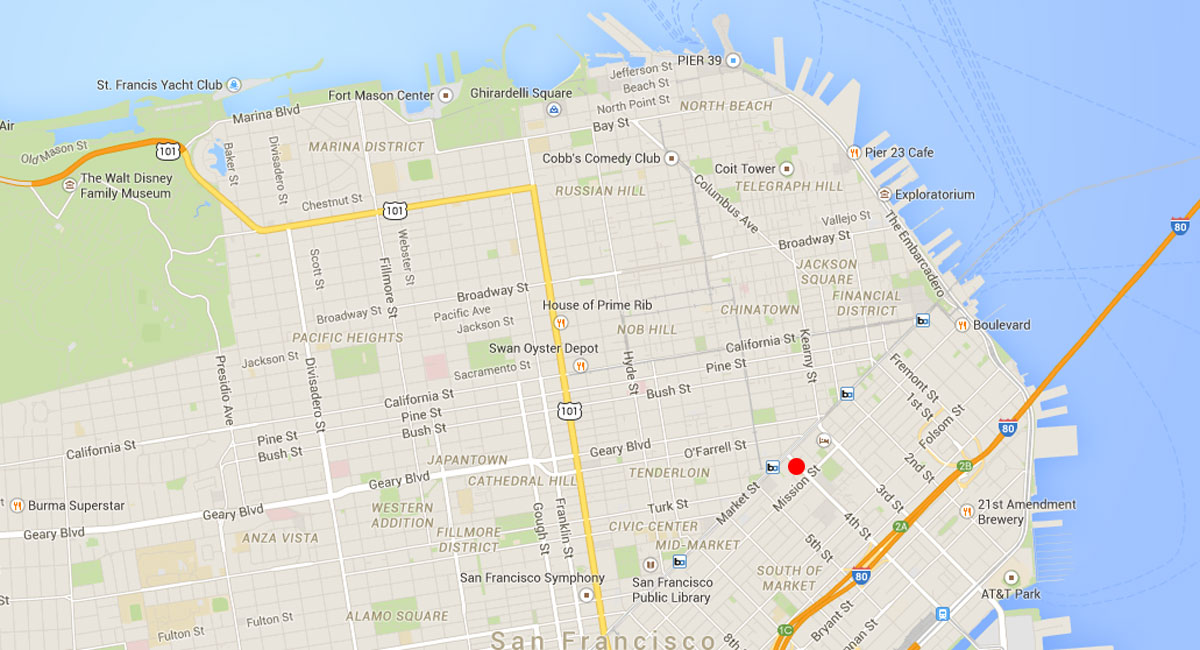 san francisco karta Karta över San Francisco – Los Angeles i april 2015 san francisco karta